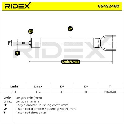 Amortyzator RIDEX 854S2480 854S2480 - foto 8