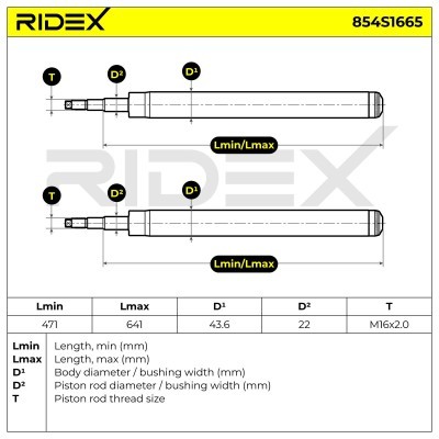 Amortyzator RIDEX 854S1665 854S1665 - foto 6