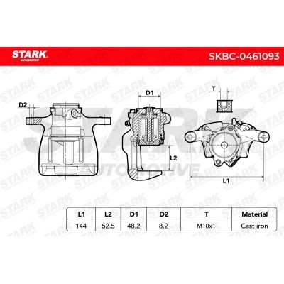 Zacisk Hamulcowy Stark SKBC-0461093 SKBC-0461093 - foto 6