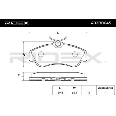 Klocki hamulcowe RIDEX 402B0645 402B0645 - foto 4