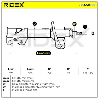 Amortyzator RIDEX 854S1055 854S1055 - foto 4