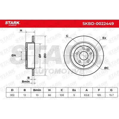Tarcza hamulcowa Stark SKBD-0022449 SKBD-0022449 - foto 5