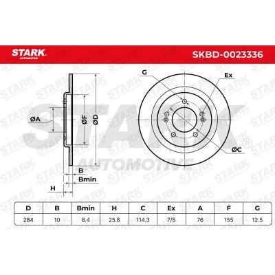 Tarcza hamulcowa Stark SKBD-0023336 SKBD-0023336 - foto 7
