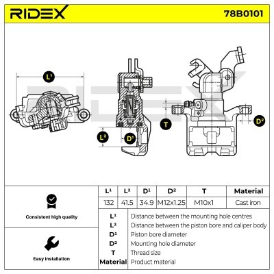 Zacisk Hamulcowy RIDEX 78B0101 78B0101 - foto 4