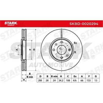 Tarcza hamulcowa Stark SKBD-0020294 SKBD-0020294 - foto 5