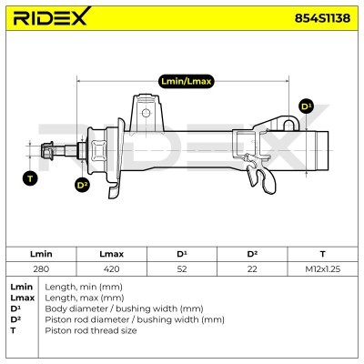 Amortyzator RIDEX 854S1138 854S1138 - foto 5