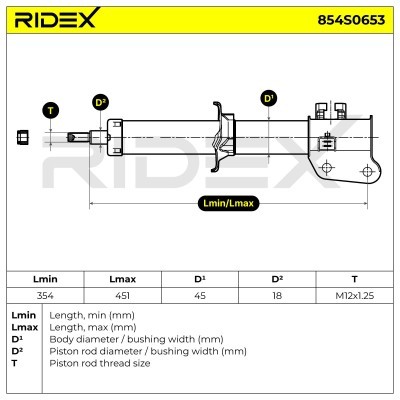 Amortyzator RIDEX 854S0653 854S0653 - foto 5