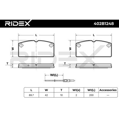 Klocki hamulcowe RIDEX 402B1248 402B1248 - foto 7