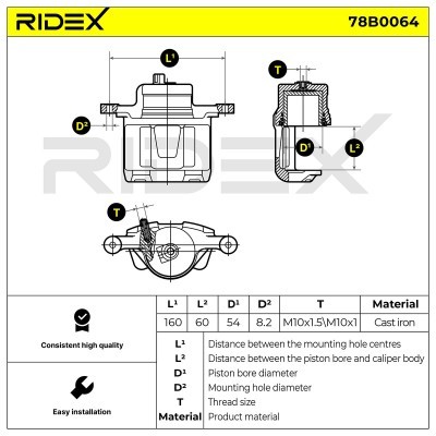 Zacisk Hamulcowy RIDEX 78B0064 78B0064 - foto 5