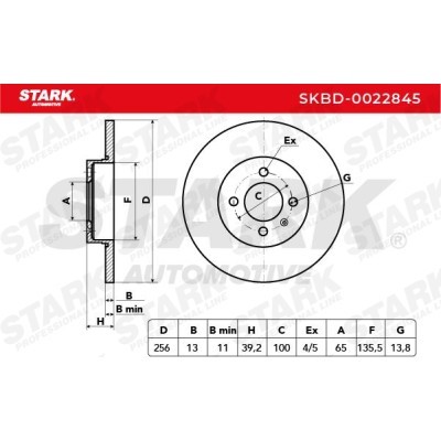 Tarcza hamulcowa Stark SKBD-0022845 SKBD-0022845 - foto 4