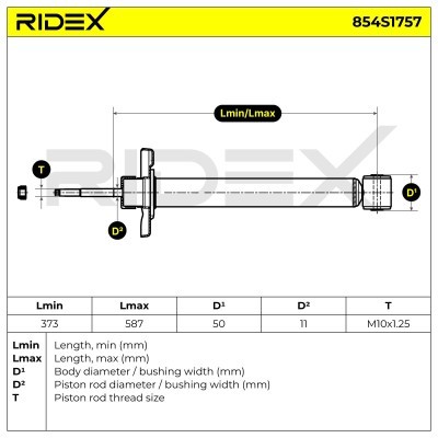 Amortyzator RIDEX 854S1757 854S1757 - foto 8