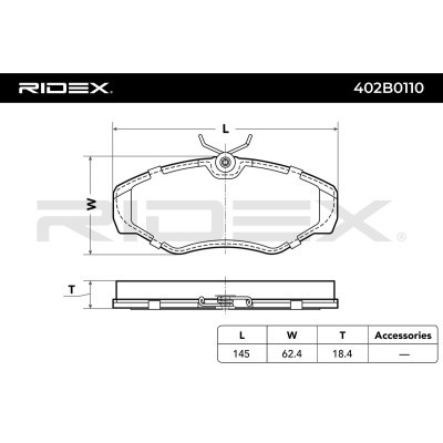 Klocki hamulcowe RIDEX 402B0110 402B0110 - foto 3