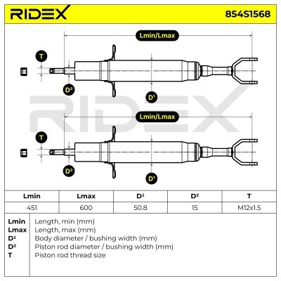 Amortyzator RIDEX 854S1568 854S1568 - foto 5