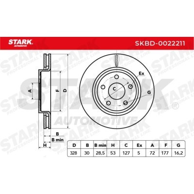 Tarcza hamulcowa Stark SKBD-0022211 SKBD-0022211 - foto 5