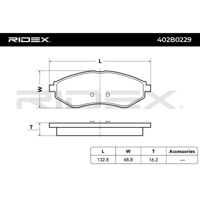 Klocki hamulcowe RIDEX 402B0229 402B0229 - foto 3