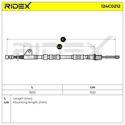 Linka Hamulca Ręcznego RIDEX 124C0212 124C0212 - foto 5