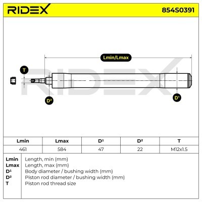 Amortyzator RIDEX 854S0391 854S0391 - foto 7