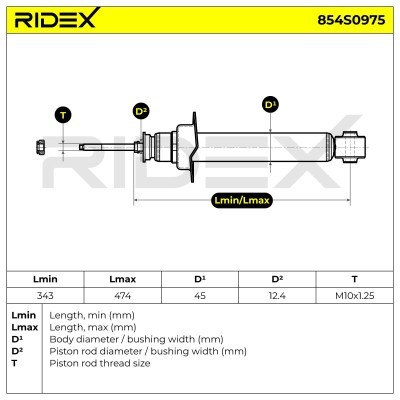 Amortyzator RIDEX 854S0975 854S0975 - foto 3