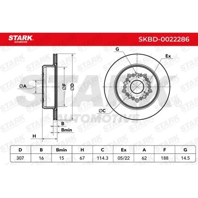 Tarcza hamulcowa Stark SKBD-0022286 SKBD-0022286 - foto 6