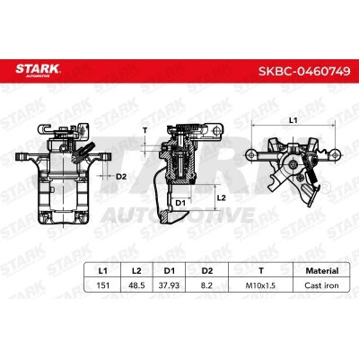 Zacisk Hamulcowy Stark SKBC-0460749 SKBC-0460749 - foto 6