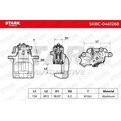 Zacisk Hamulcowy Stark SKBC-0461268 SKBC-0461268 - foto 5