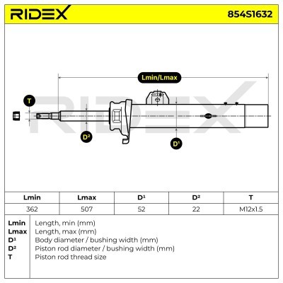 Amortyzator RIDEX 854S1632 854S1632 - foto 8