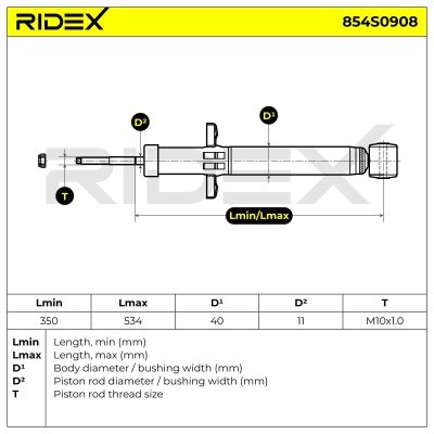 Amortyzator RIDEX 854S0908 854S0908 - foto 5