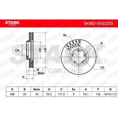 Tarcza hamulcowa Stark SKBD-0023213 SKBD-0023213 - foto 5
