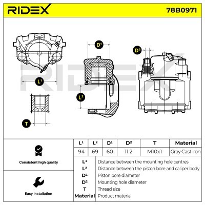 Zacisk Hamulcowy RIDEX 78B0971 78B0971 - foto 7