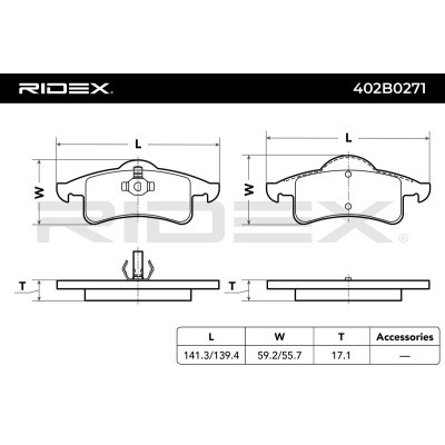Klocki hamulcowe RIDEX 402B0271 402B0271 - foto 3