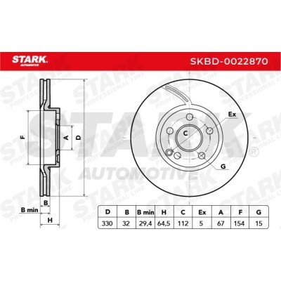 Tarcza hamulcowa Stark SKBD-0022870 SKBD-0022870 - foto 5