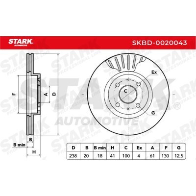 Tarcza hamulcowa Stark SKBD-0020043 SKBD-0020043 - foto 6