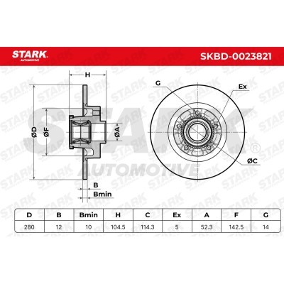 Tarcza hamulcowa Stark SKBD-0023821 SKBD-0023821 - foto 4