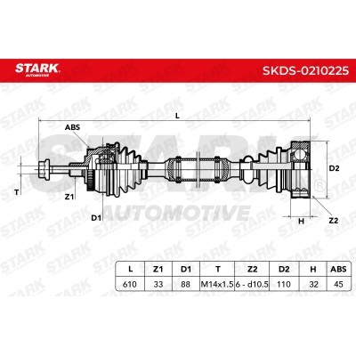 Półoś Napędowa Stark SKDS-0210225 SKDS-0210225 - foto 5