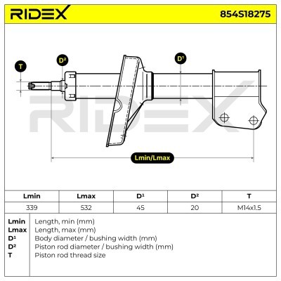 Amortyzator RIDEX 854S18275 854S18275 - foto 8