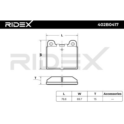 Klocki hamulcowe RIDEX 402B0417 402B0417 - foto 6