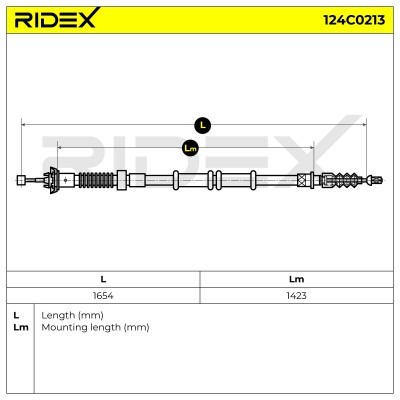 Linka Hamulca Ręcznego RIDEX 124C0213 124C0213 - foto 6
