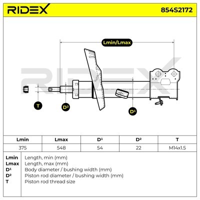 Amortyzator RIDEX 854S2172 854S2172 - foto 8