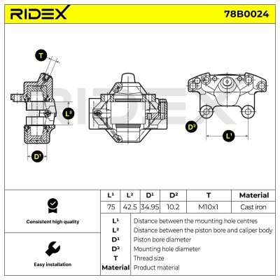 Zacisk Hamulcowy RIDEX 78B0024 78B0024 - foto 6