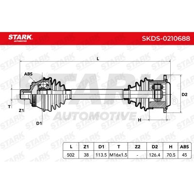 Półoś Napędowa Stark SKDS-0210688 SKDS-0210688 - foto 6