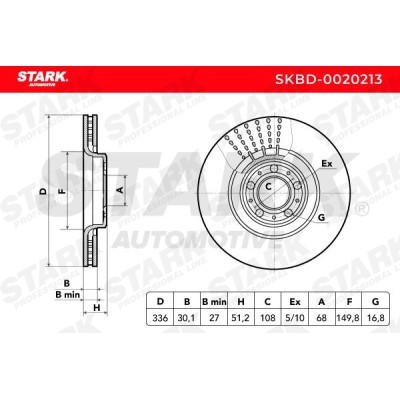 Tarcza hamulcowa Stark SKBD-0020213 SKBD-0020213 - foto 5