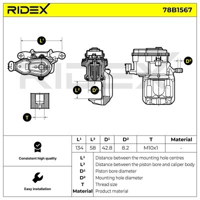 Zacisk Hamulcowy RIDEX 78B1567 78B1567 - foto 6