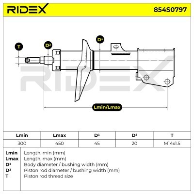 Amortyzator RIDEX 854S0797 854S0797 - foto 6