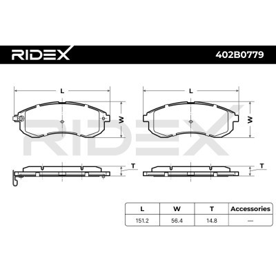 Klocki hamulcowe RIDEX 402B0779 402B0779 - foto 7