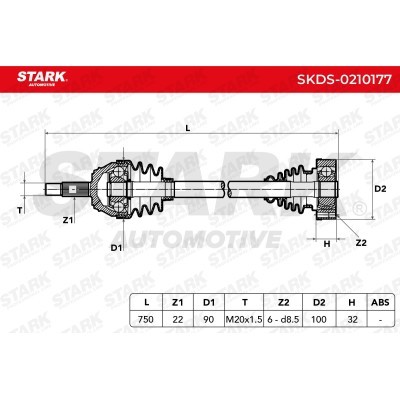 Półoś Napędowa Stark SKDS-0210177 SKDS-0210177 - foto 7