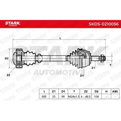 Półoś Napędowa Stark SKDS-0210056 SKDS-0210056 - foto 5