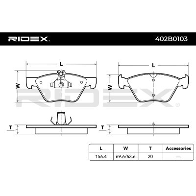 Klocki hamulcowe RIDEX 402B0103 402B0103 - foto 3