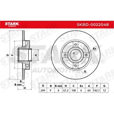 Tarcza hamulcowa Stark SKBD-0022048 SKBD-0022048 - foto 3