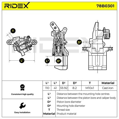 Zacisk Hamulcowy RIDEX 78B0301 78B0301 - foto 5