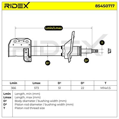 Amortyzator RIDEX 854S0717 854S0717 - foto 4